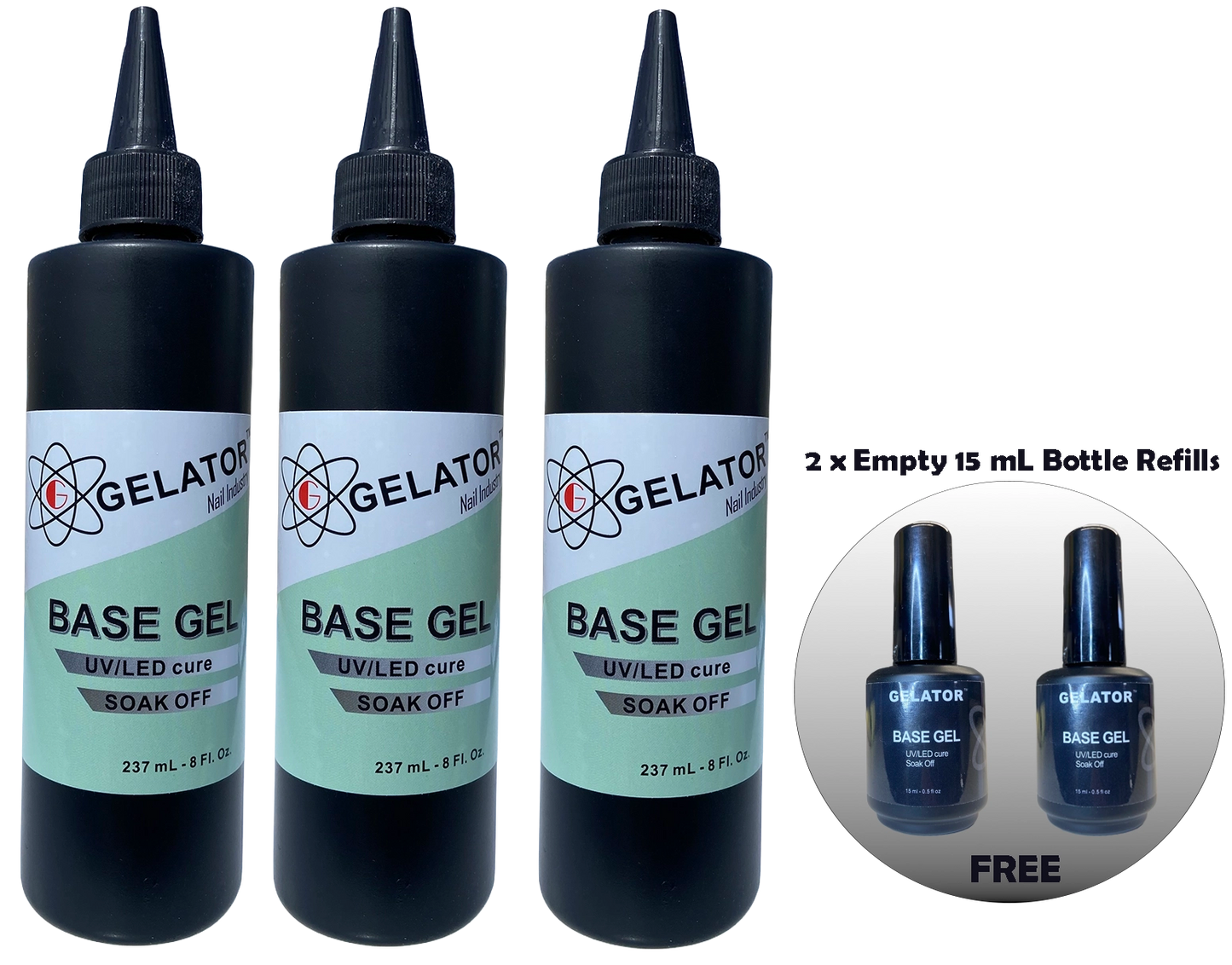 GELATOR Refill Bundle 8 oz Base Gel