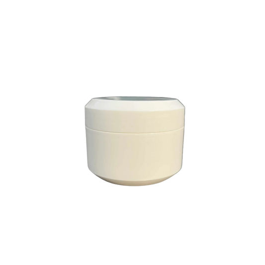 Empty White Gel Jar 2 oz